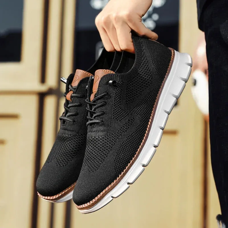 2025 Men Sneakers Plus Size Trendy British Style Summer Breathable Soft Male Sports Shoes