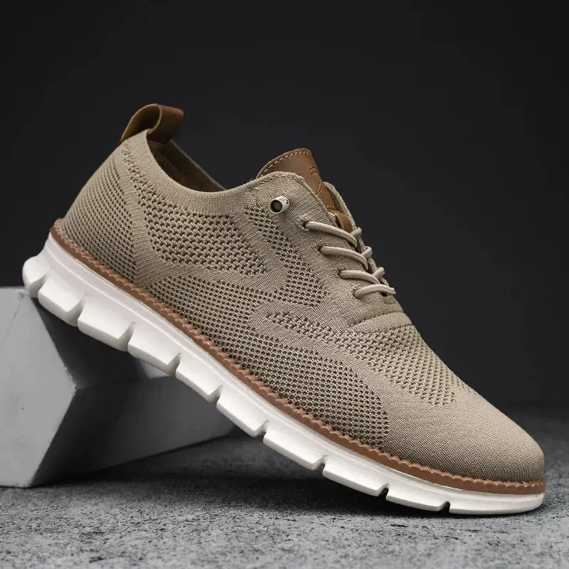 2025 Men Sneakers Plus Size Trendy British Style Summer Breathable Soft Male Sports Shoes