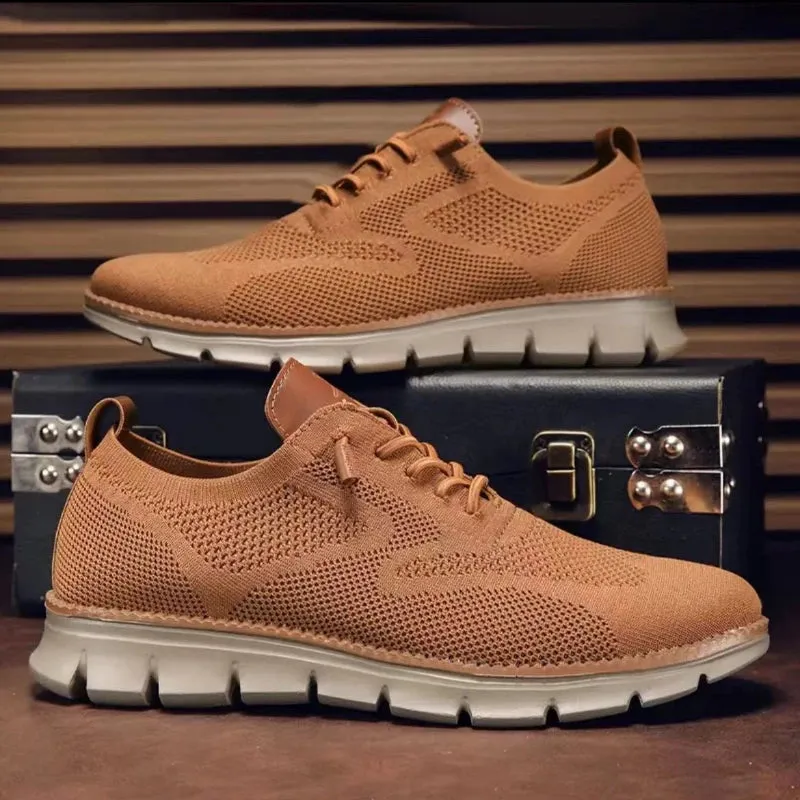 2025 Men Sneakers Plus Size Trendy British Style Summer Breathable Soft Male Sports Shoes