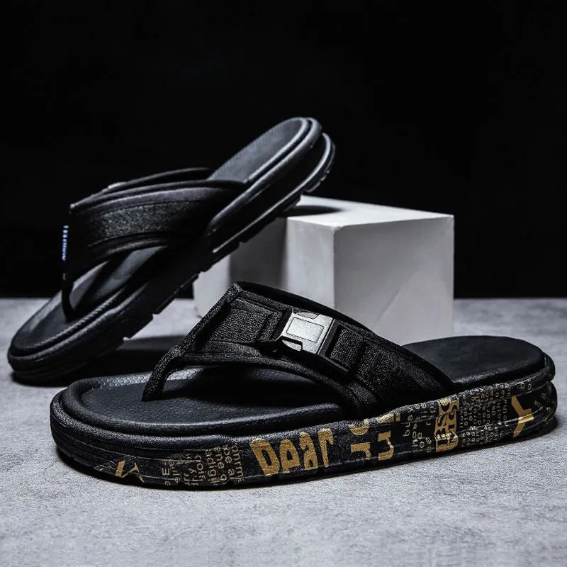 2025 Men’s Flip-Flops – Trendy Non-Slip Beach Slippers