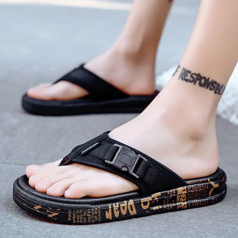 2025 Men’s Flip-Flops – Trendy Non-Slip Beach Slippers