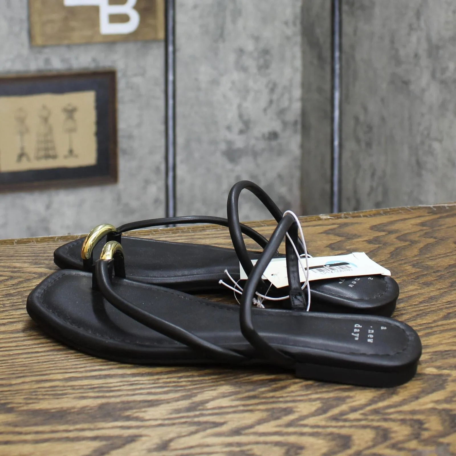 A New Day Women's Hanna Toe Ring Thong Sandals with Memory Foam Insole 89529879
