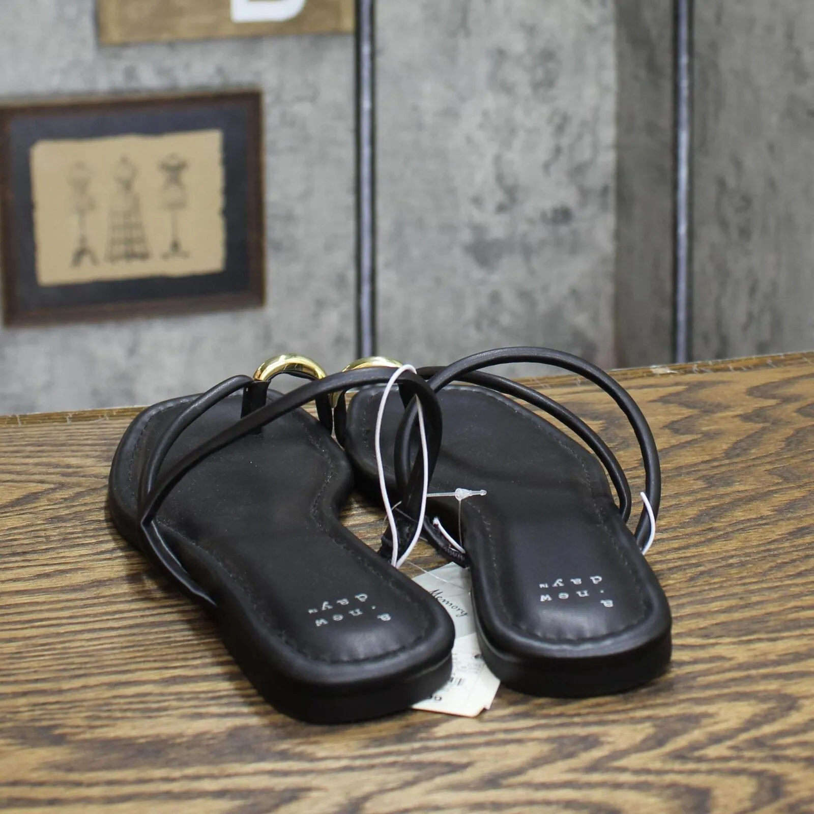 A New Day Women's Hanna Toe Ring Thong Sandals with Memory Foam Insole 89529879