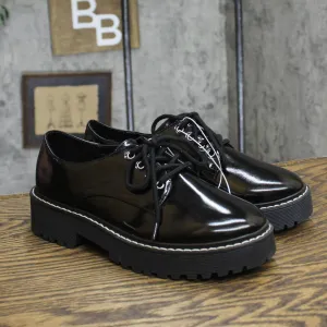 A New Day Womens Lace Up Faith Flats 87930730 Black 6.5M
