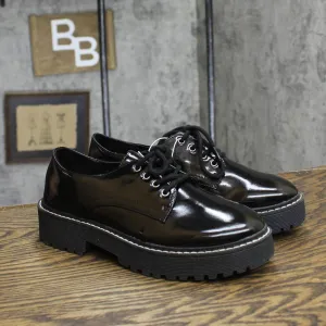 A New Day Womens Lace Up Faith Flats 87930730 Black 6.5M
