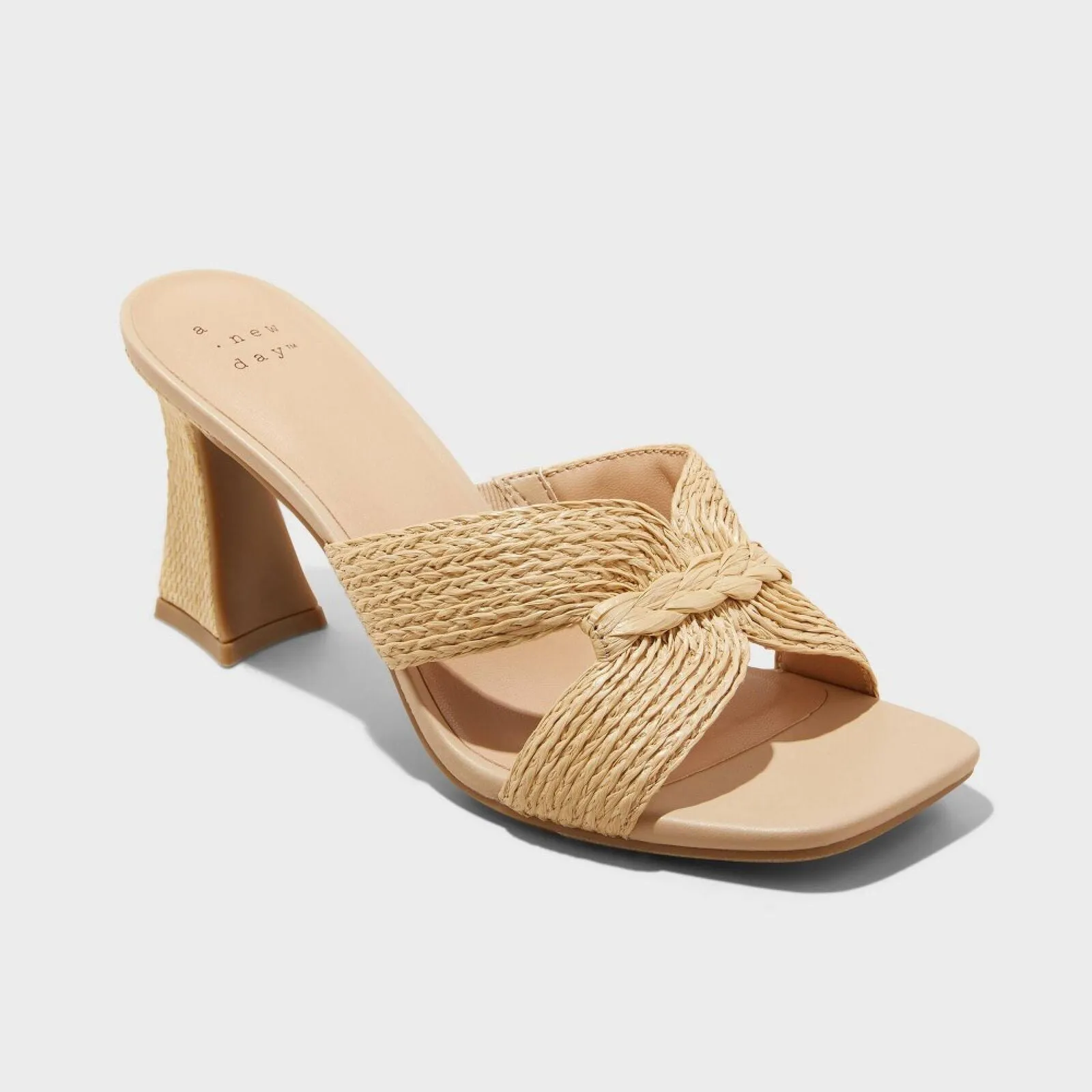 A New Day Women's Tia Mule Heels 89530591 Beige Brown 7M