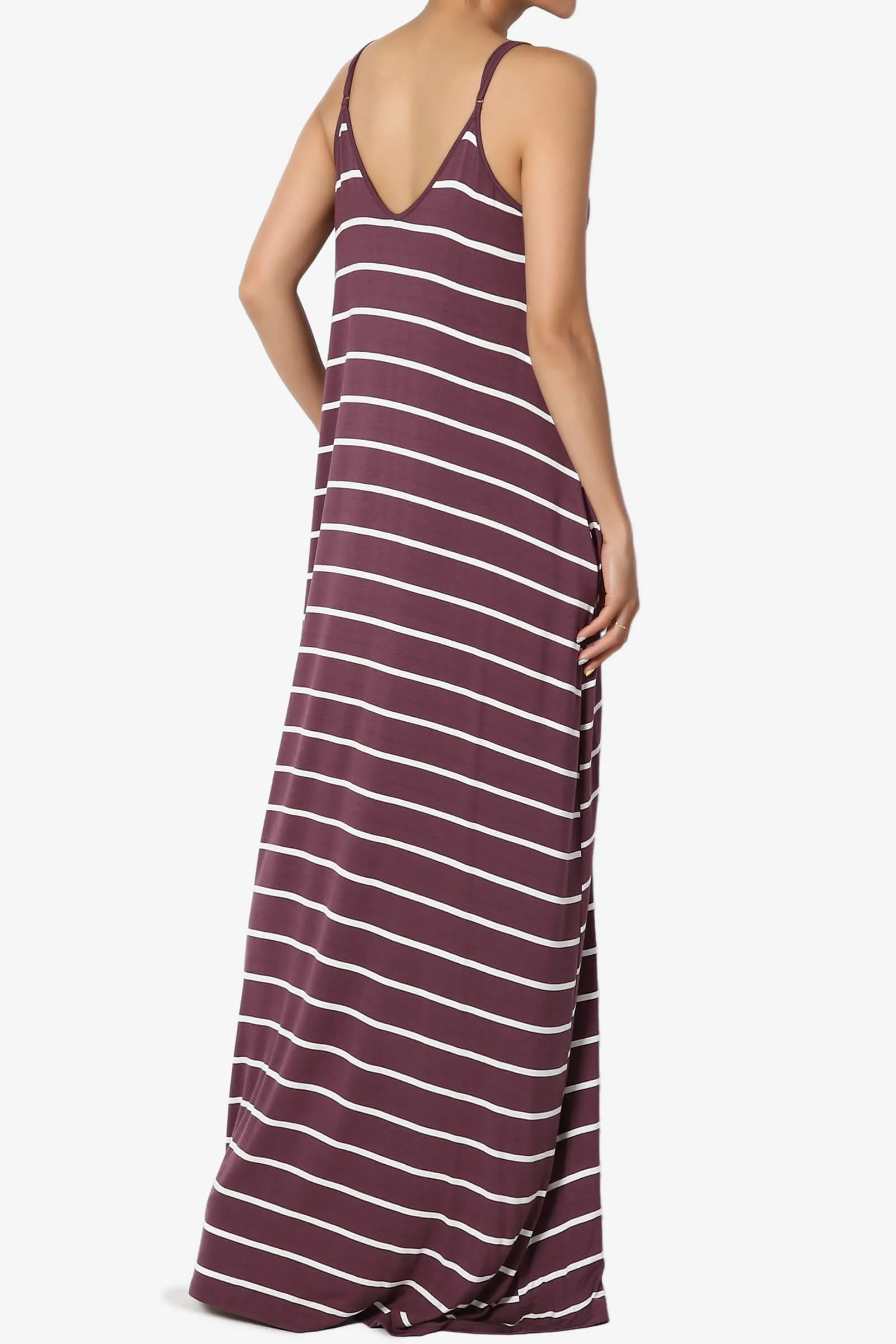 Adilette Striped Cami Maxi Dress PLUS