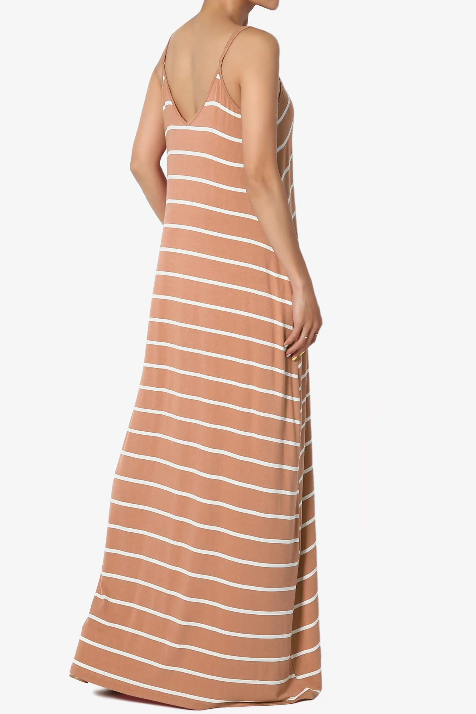 Adilette Striped Cami Maxi Dress PLUS