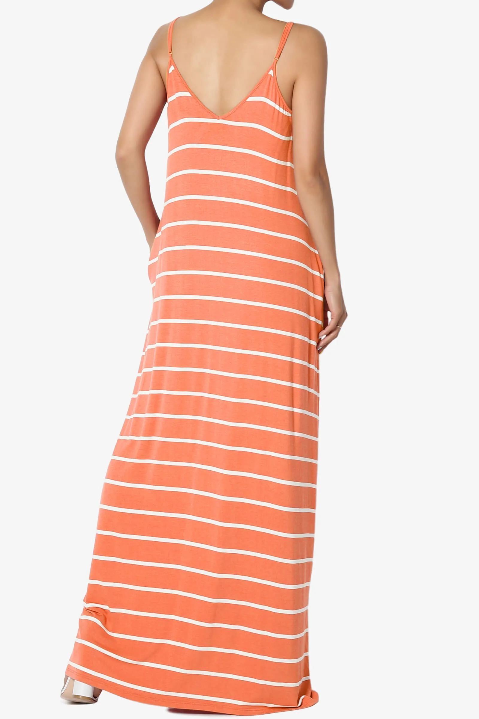 Adilette Striped Cami Maxi Dress PLUS