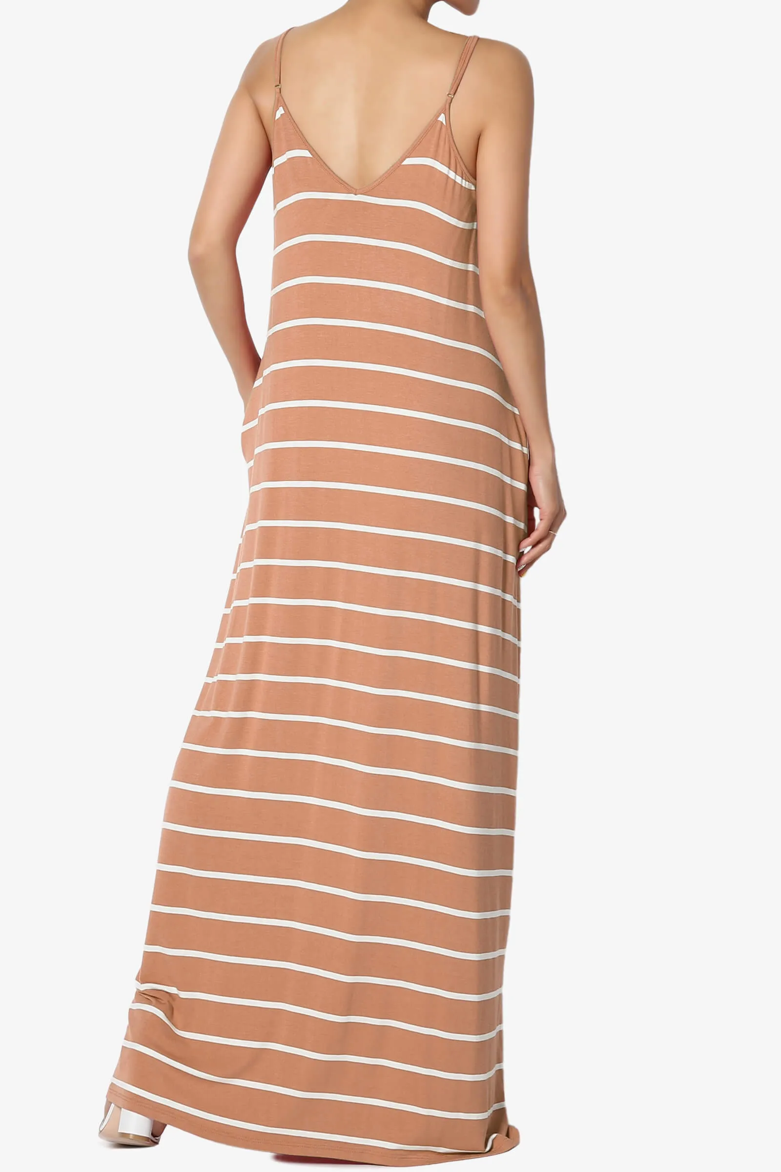 Adilette Striped Cami Maxi Dress PLUS