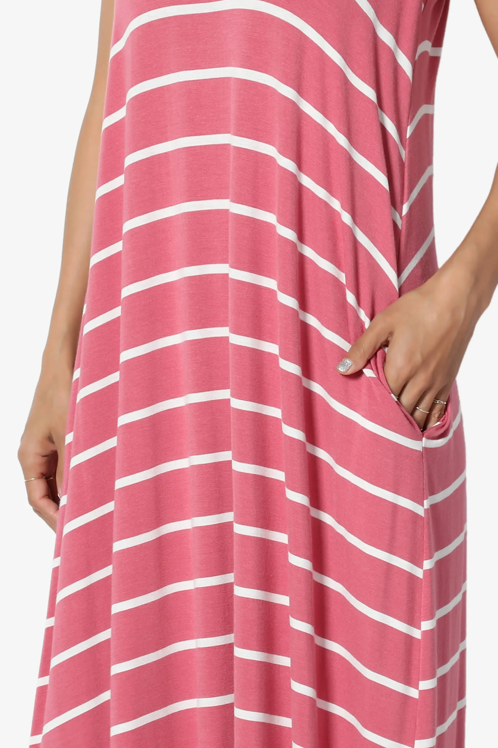 Adilette Striped Cami Maxi Dress PLUS
