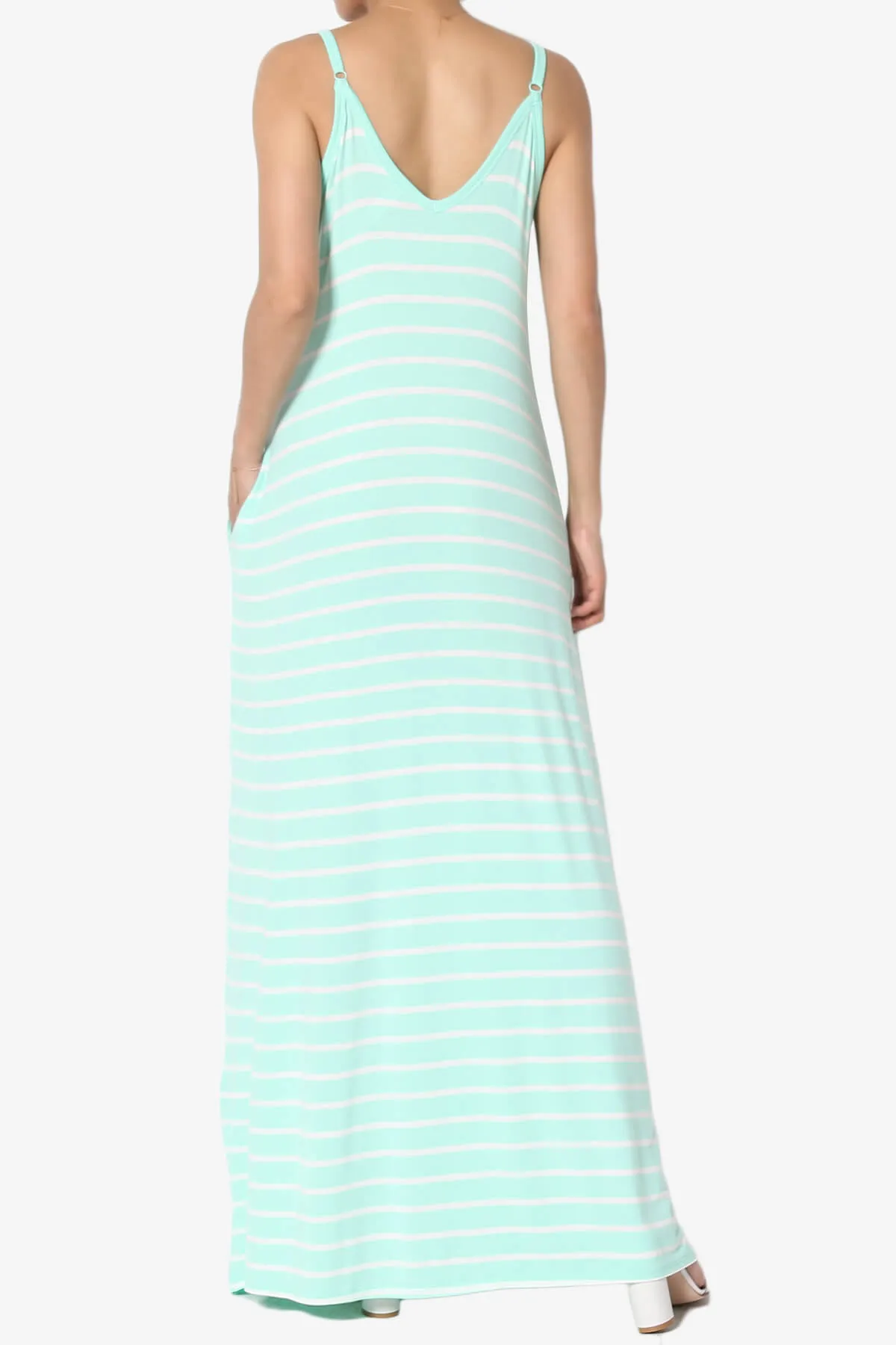 Adilette Striped Cami Maxi Dress PLUS