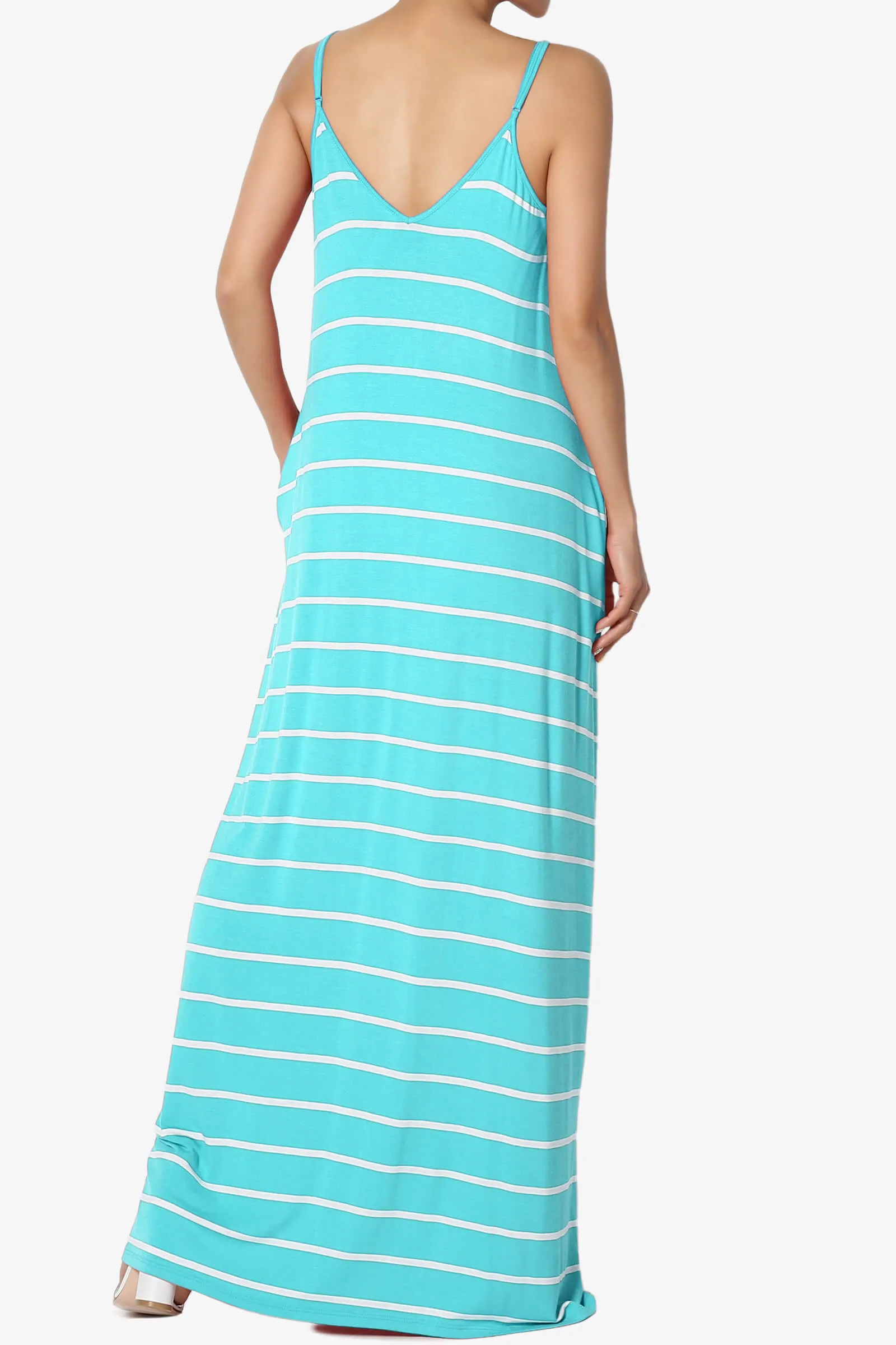 Adilette Striped Cami Maxi Dress PLUS