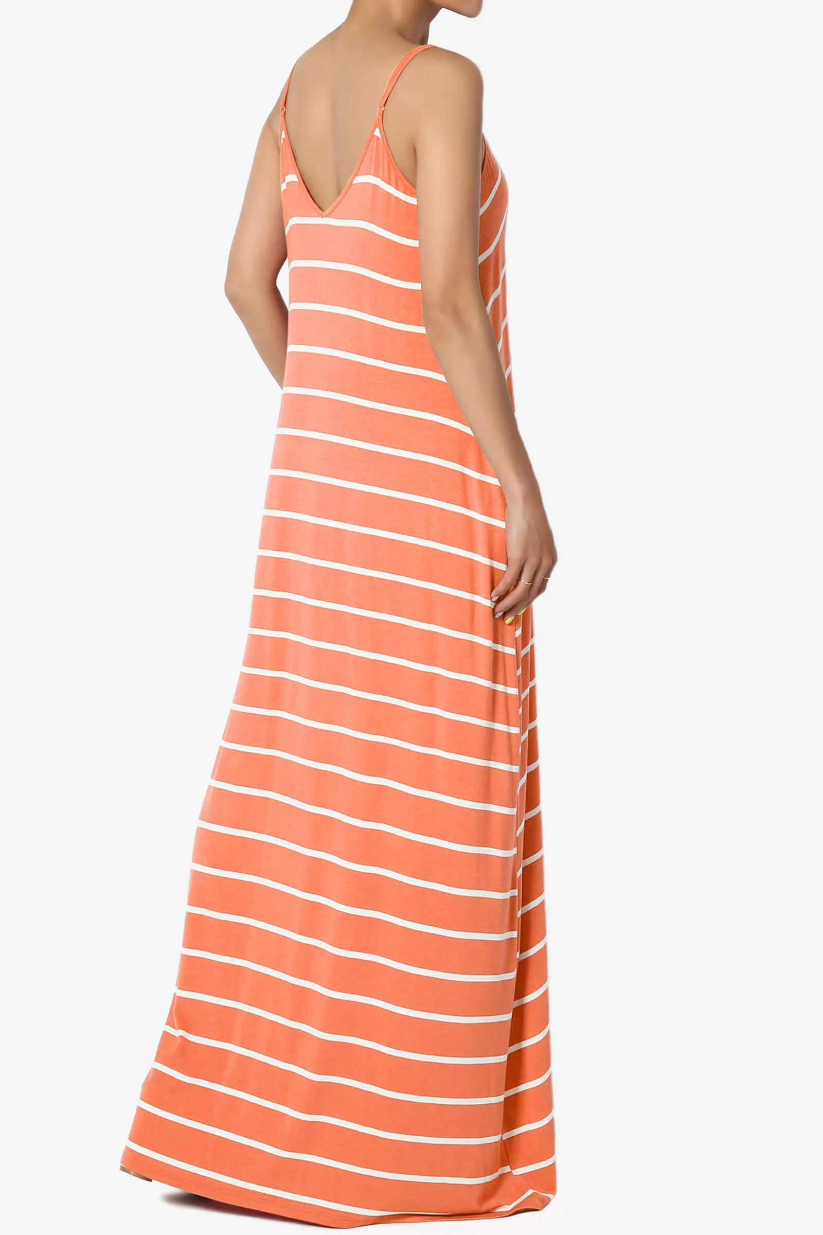 Adilette Striped Cami Maxi Dress PLUS