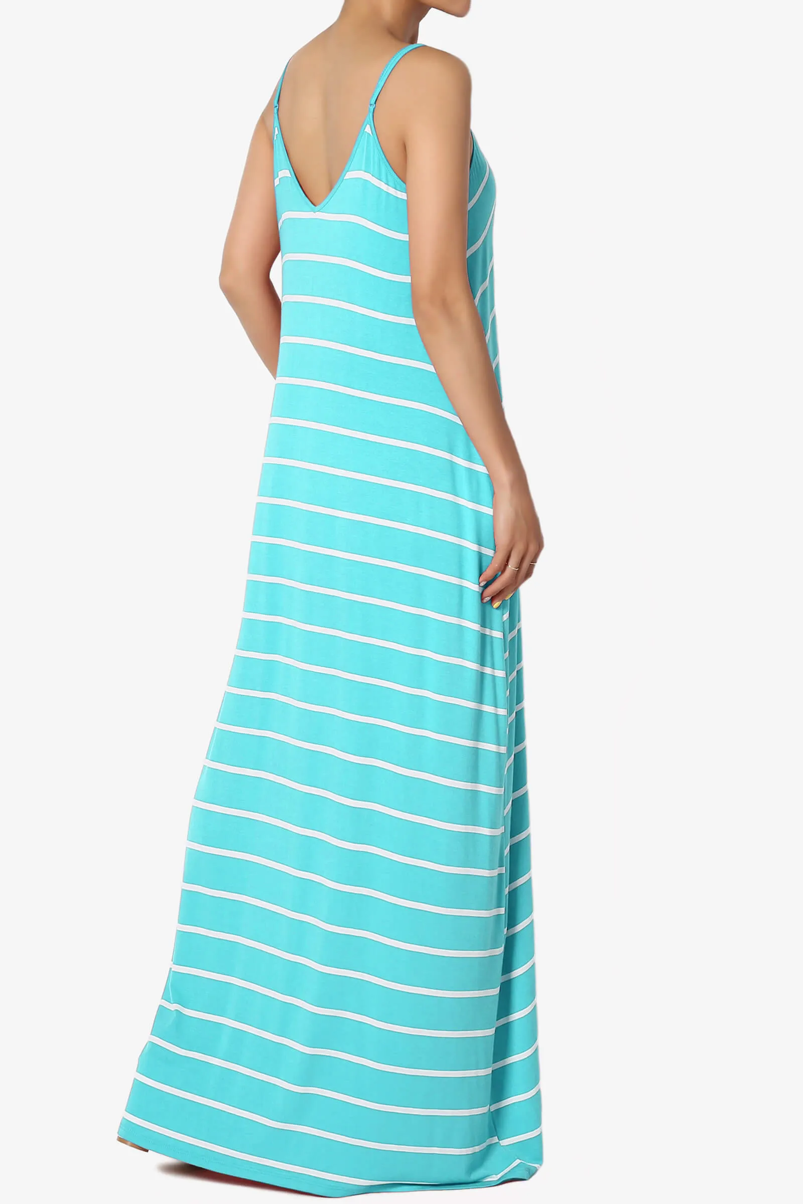 Adilette Striped Cami Maxi Dress PLUS