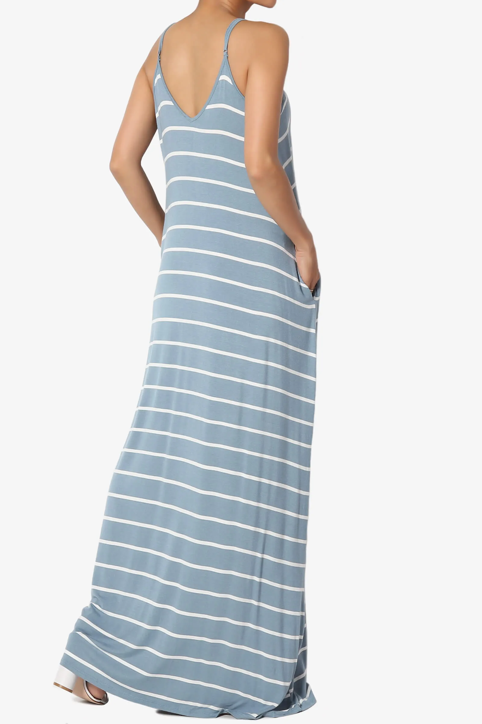 Adilette Striped Cami Maxi Dress PLUS