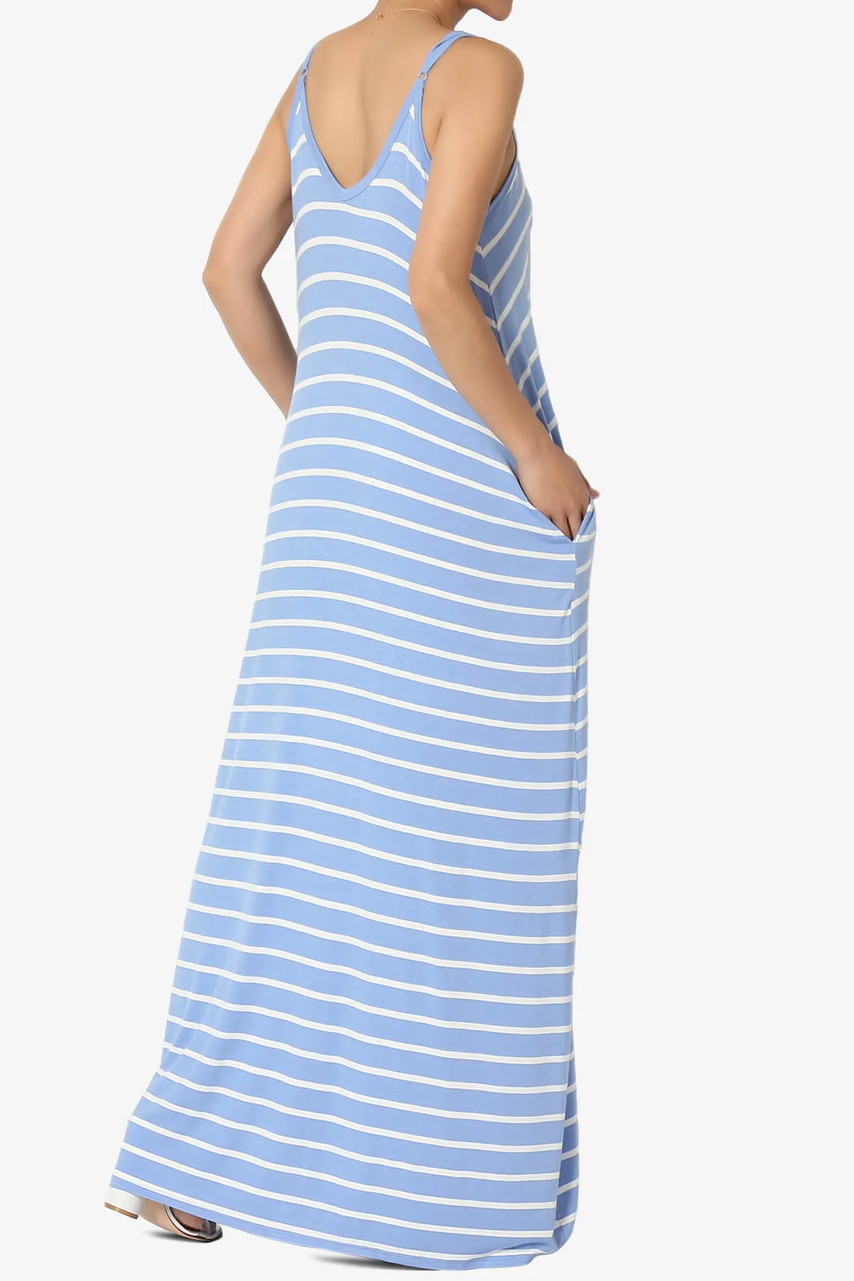 Adilette Striped Cami Maxi Dress PLUS