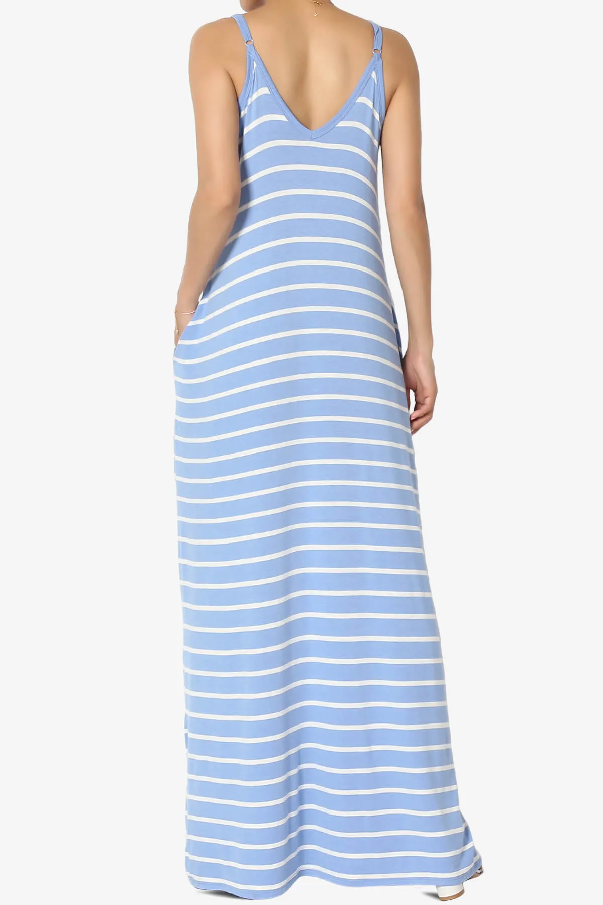 Adilette Striped Cami Maxi Dress PLUS