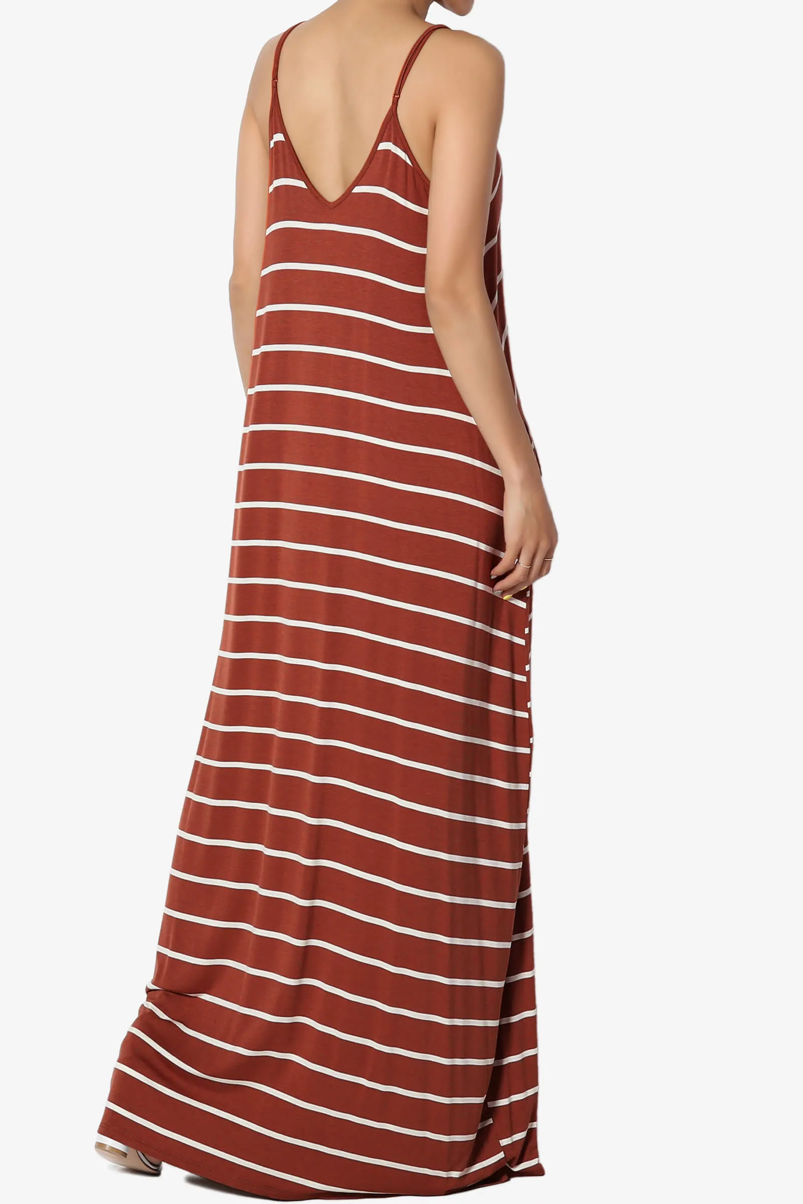 Adilette Striped Cami Maxi Dress PLUS