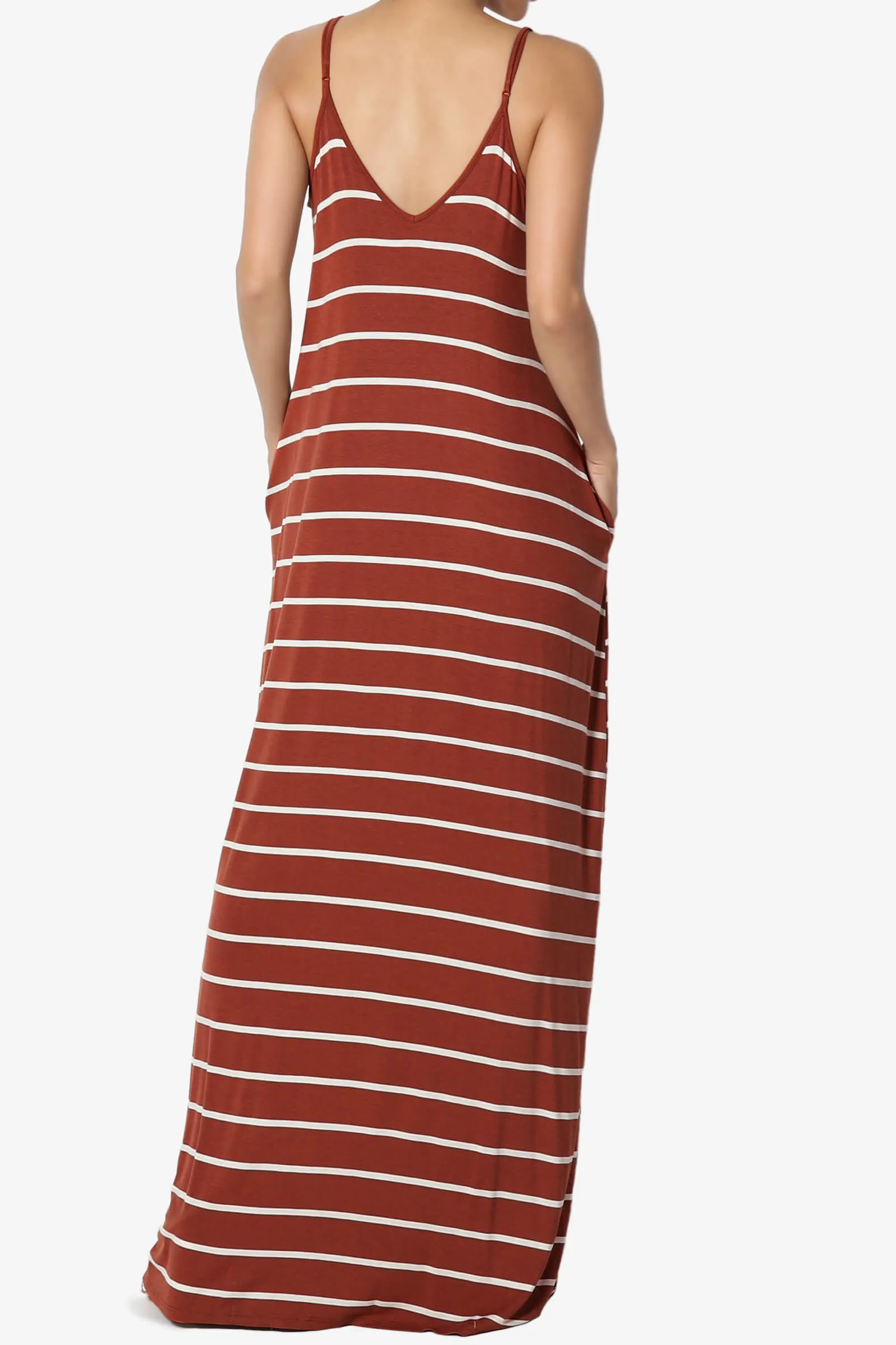 Adilette Striped Cami Maxi Dress PLUS