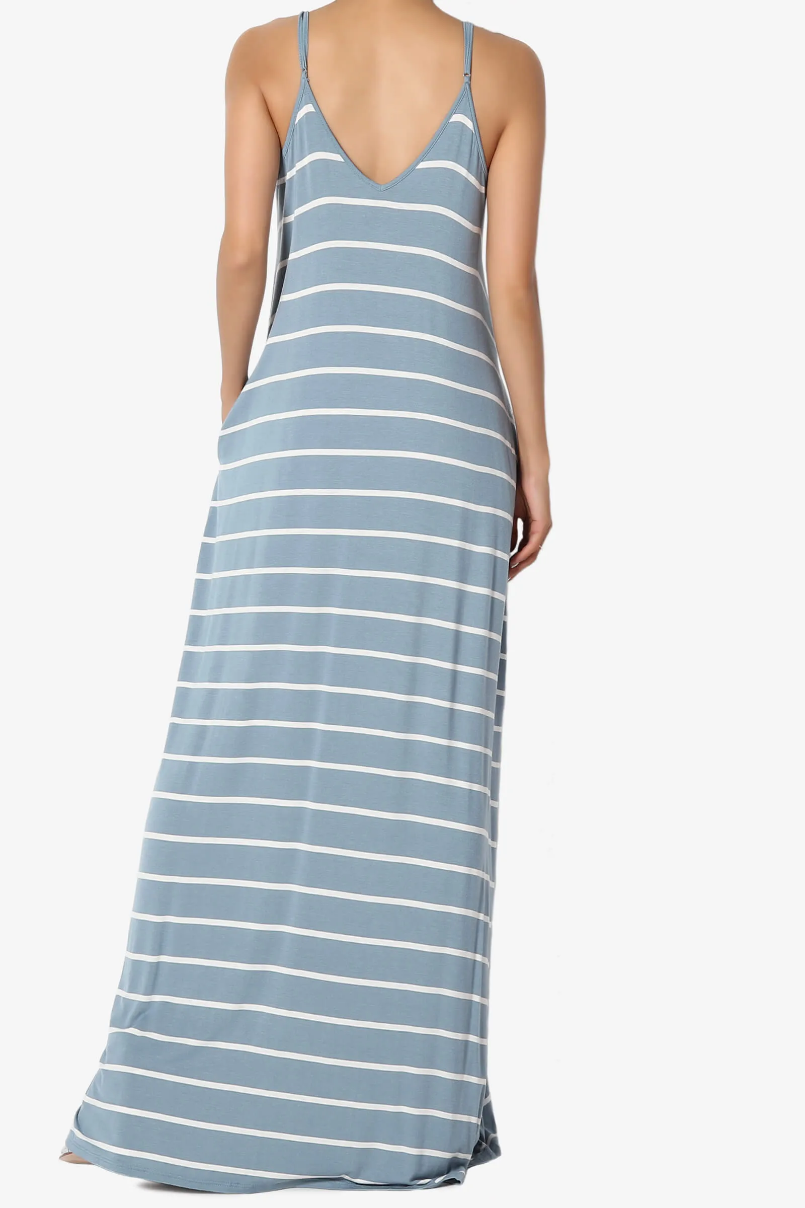 Adilette Striped Cami Maxi Dress PLUS