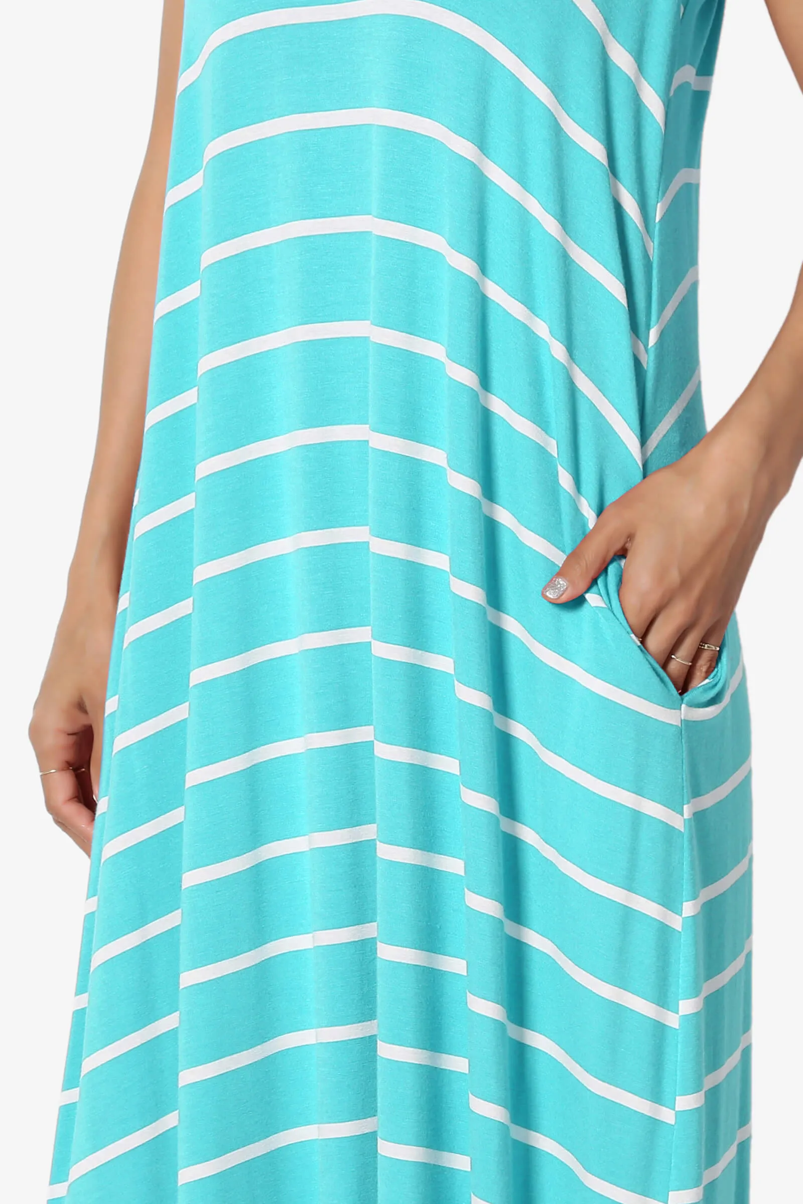 Adilette Striped Cami Maxi Dress PLUS