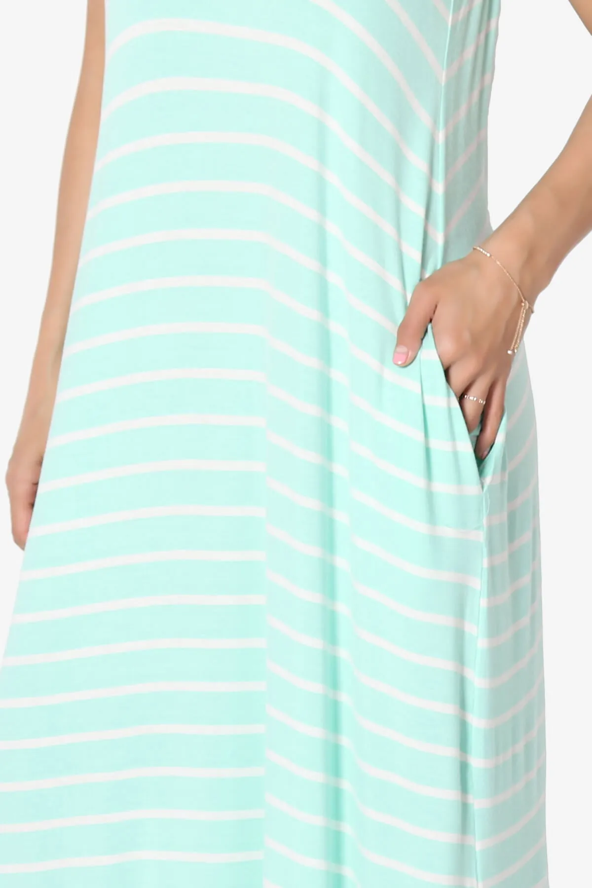 Adilette Striped Cami Maxi Dress PLUS