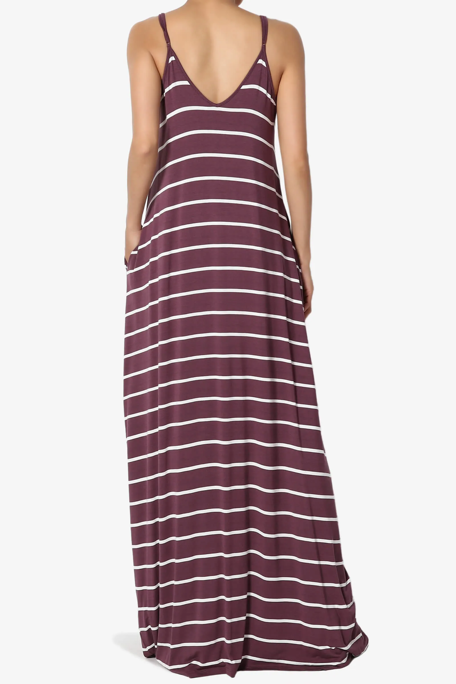 Adilette Striped Cami Maxi Dress PLUS