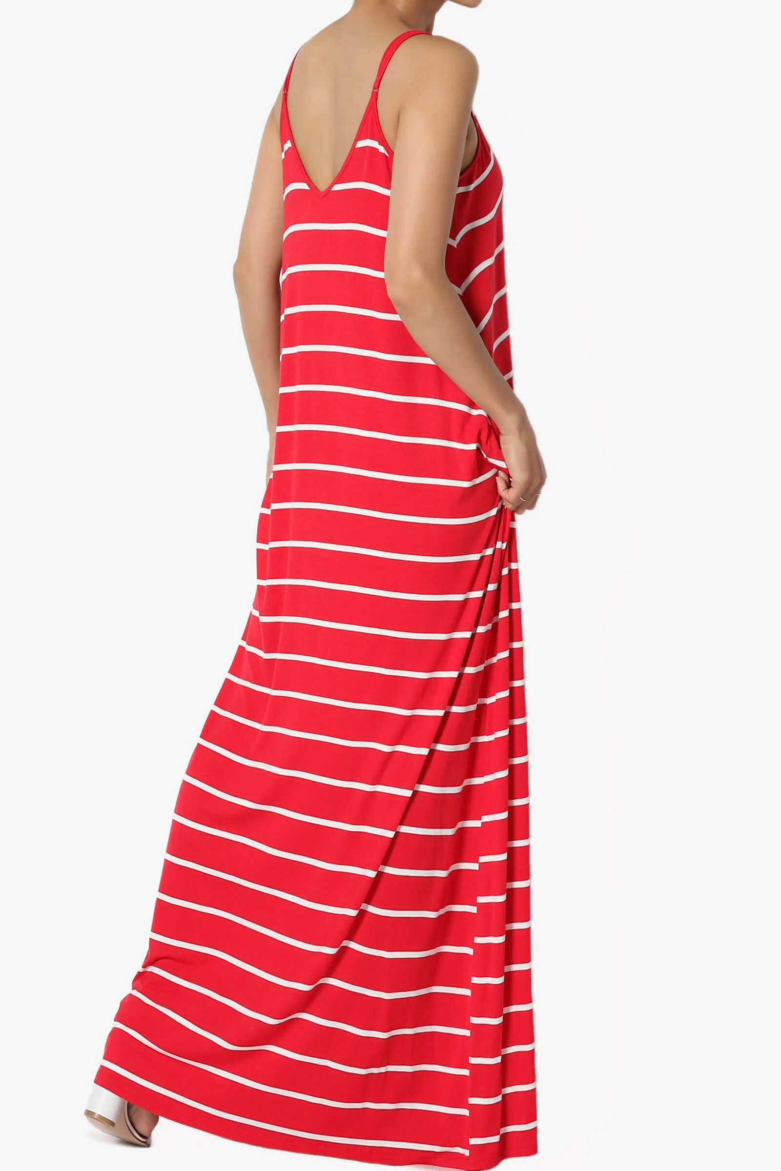 Adilette Striped Cami Maxi Dress PLUS