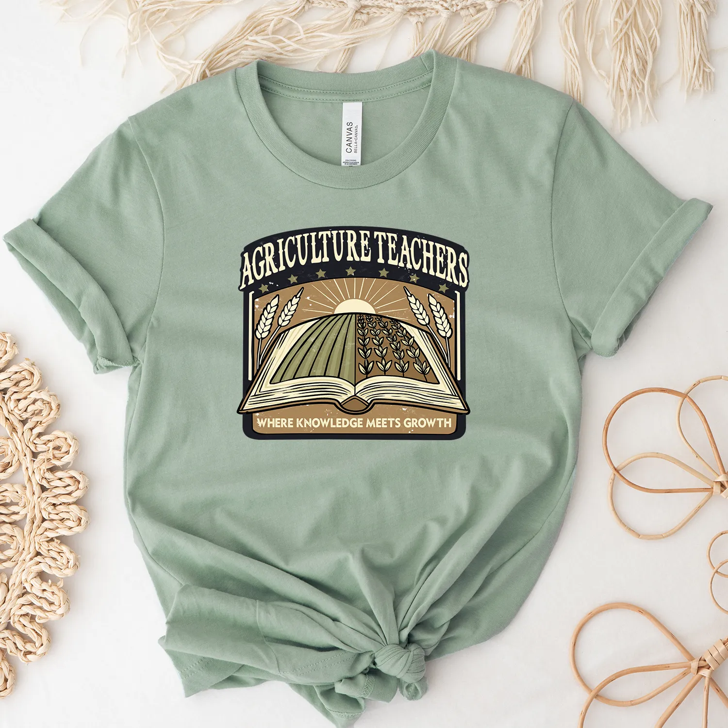 Ag Teacher Where Knowledge Meets Growth – Bella Canvas T-Shirt
