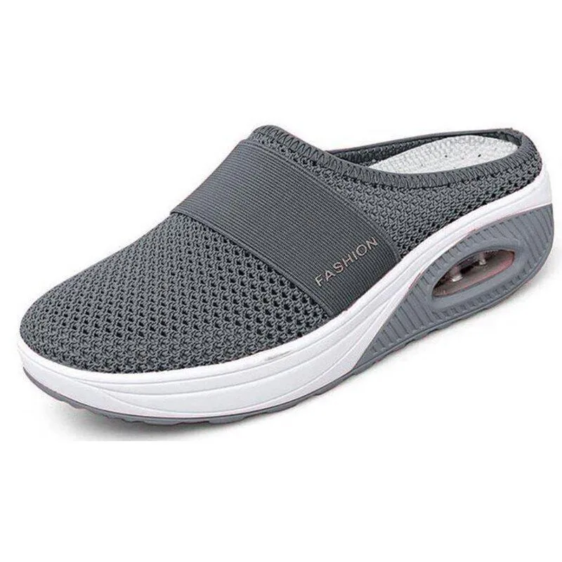 Air-cushioned slip-on hiking shoes