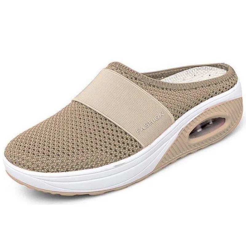 Air-cushioned slip-on hiking shoes