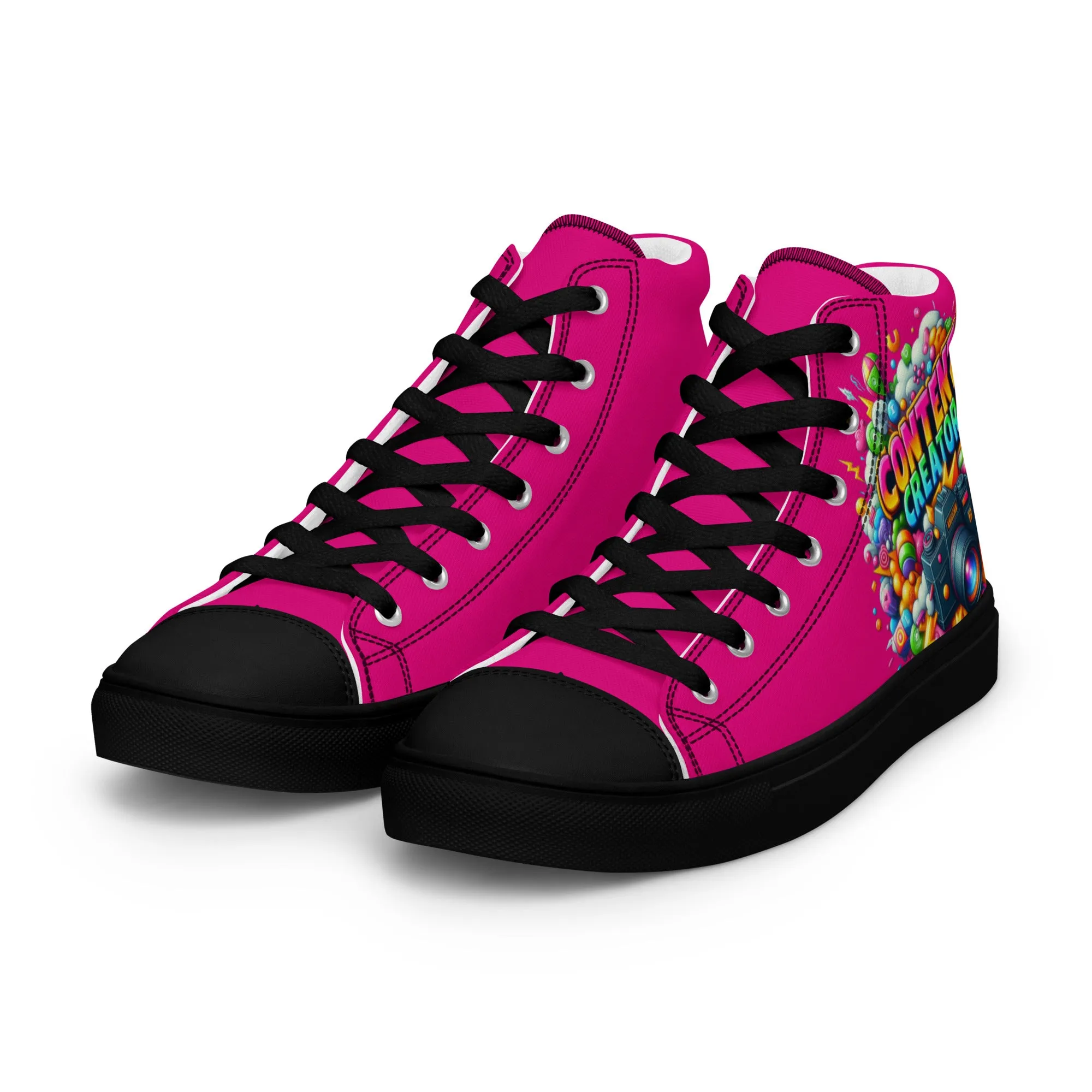 Airfros And Babyhairs Content Creator Hightop Canvas Shoes