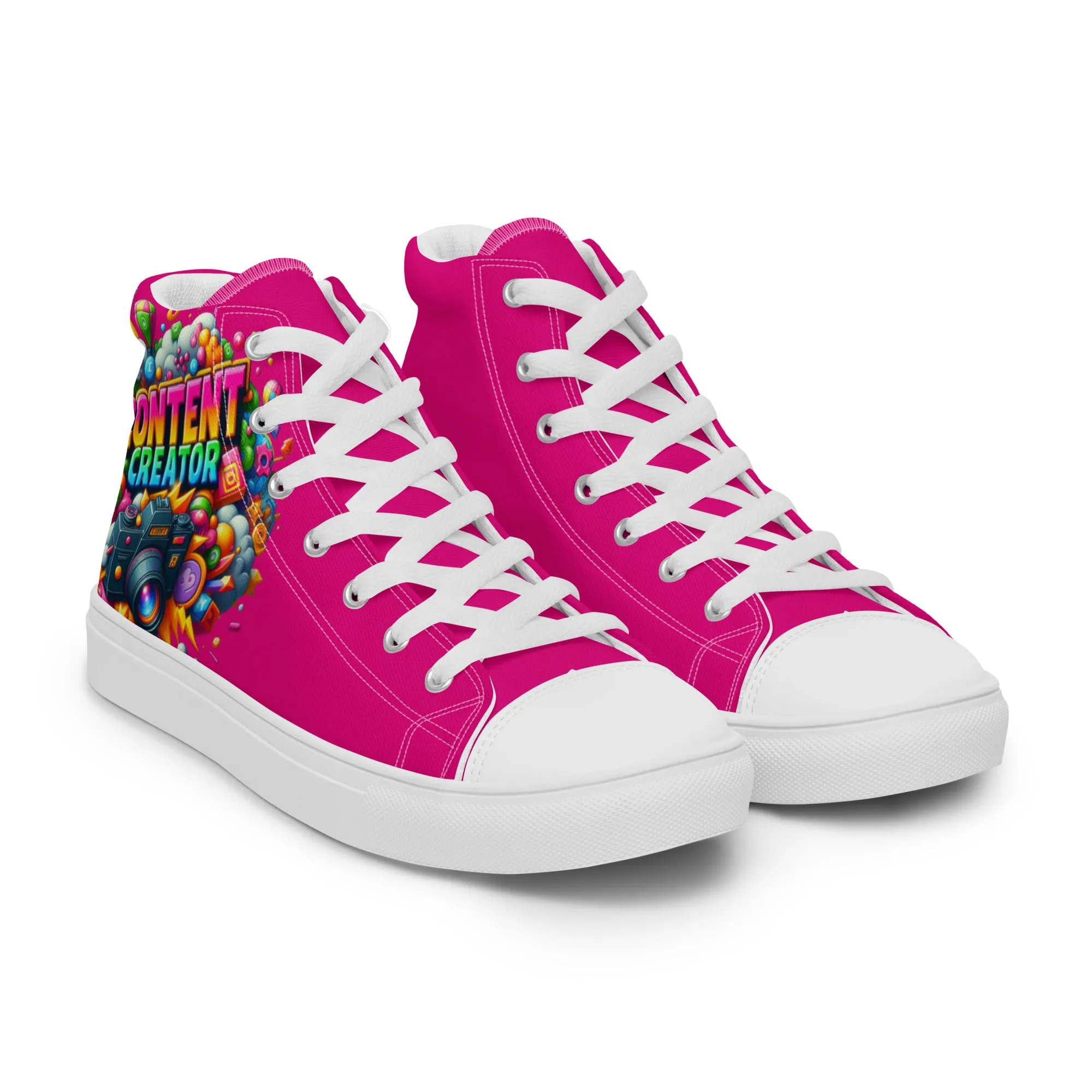 Airfros And Babyhairs Content Creator Hightop Canvas Shoes