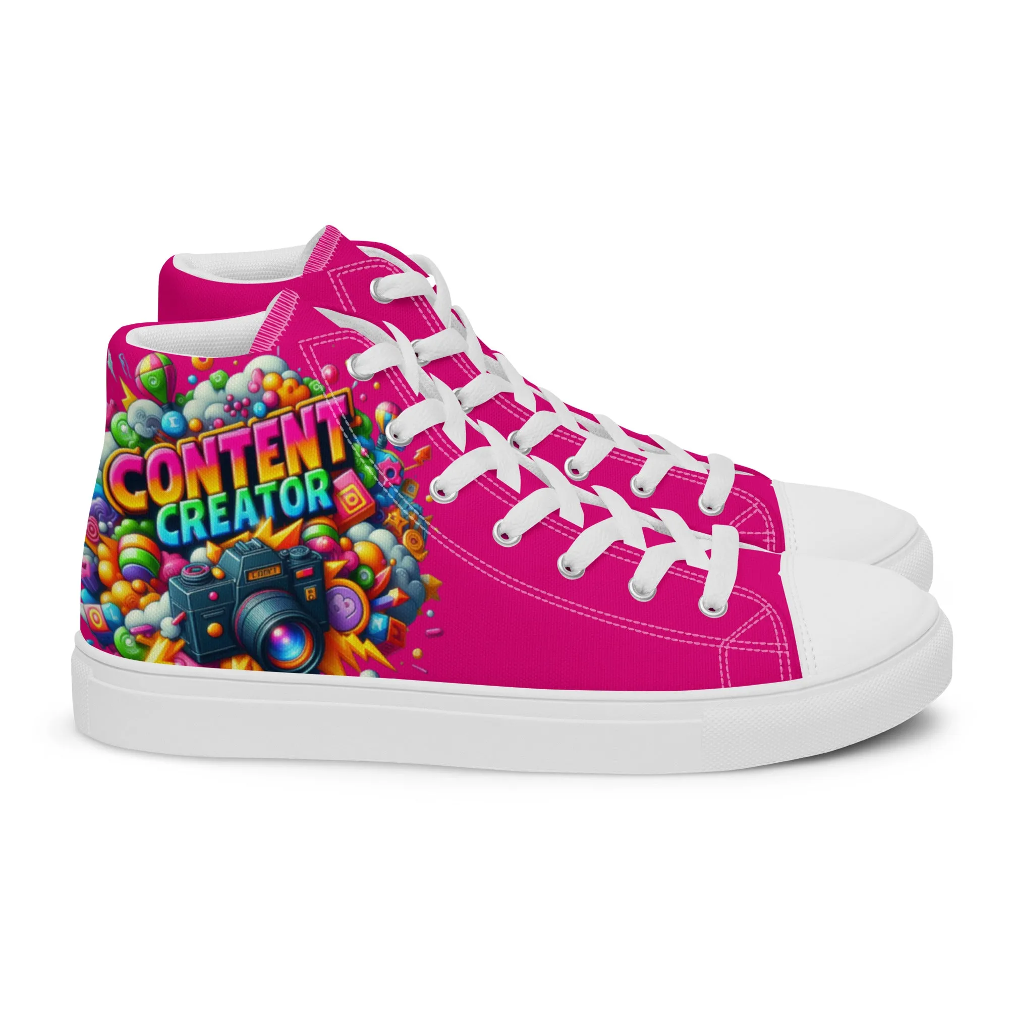 Airfros And Babyhairs Content Creator Hightop Canvas Shoes