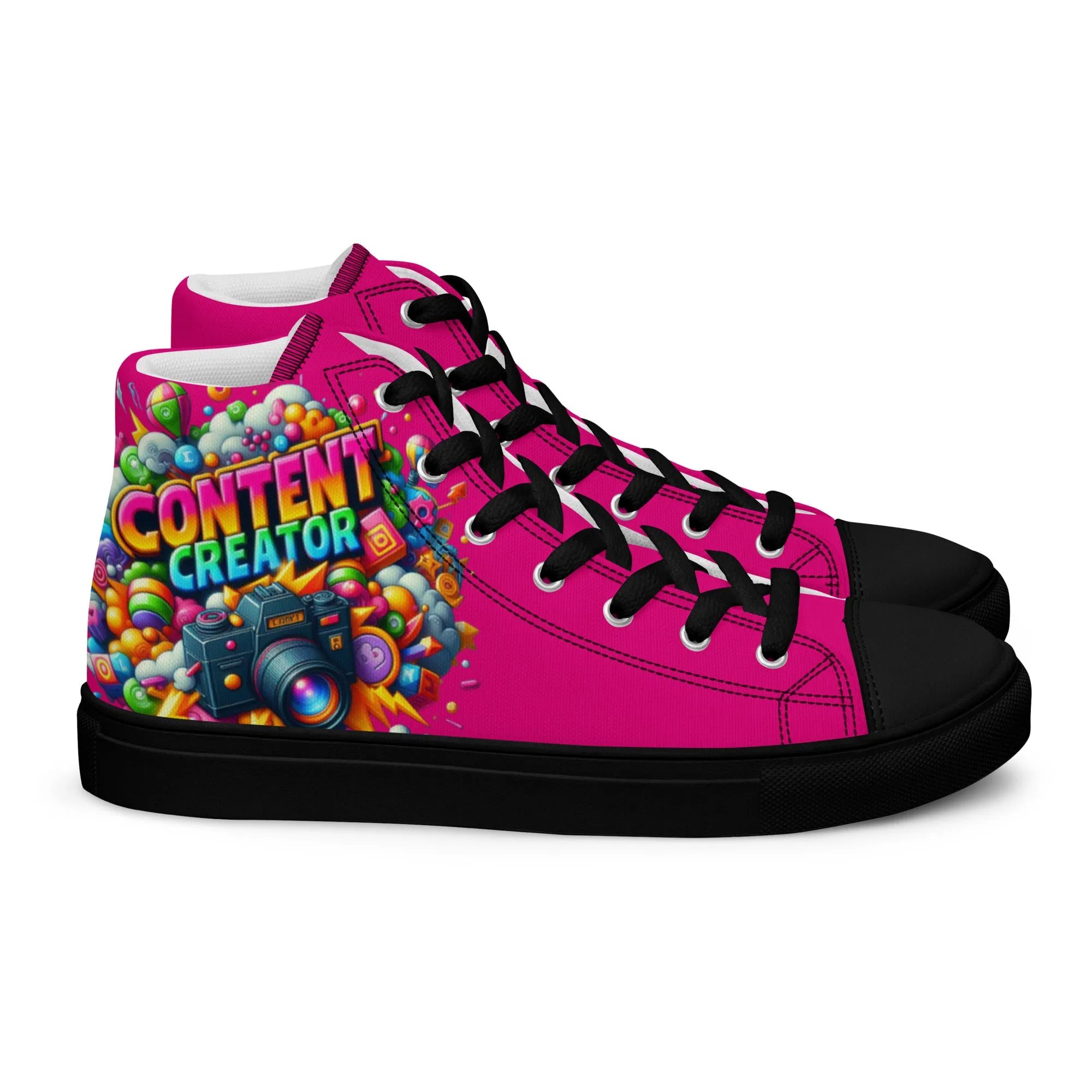 Airfros And Babyhairs Content Creator Hightop Canvas Shoes