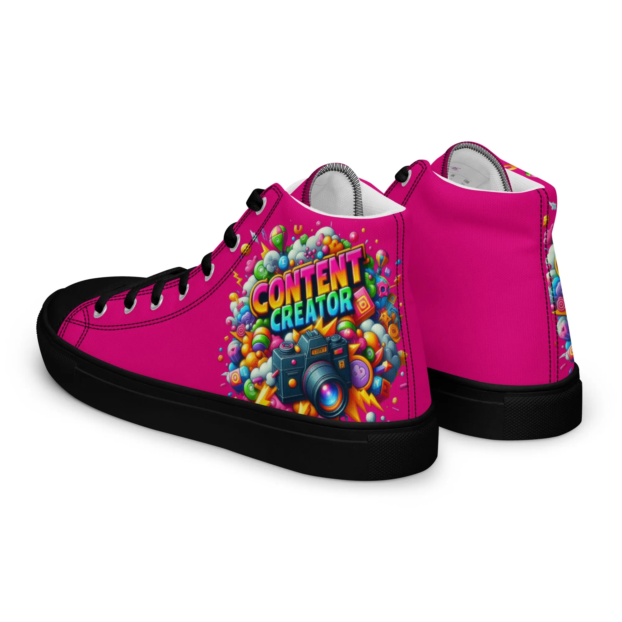 Airfros And Babyhairs Content Creator Hightop Canvas Shoes