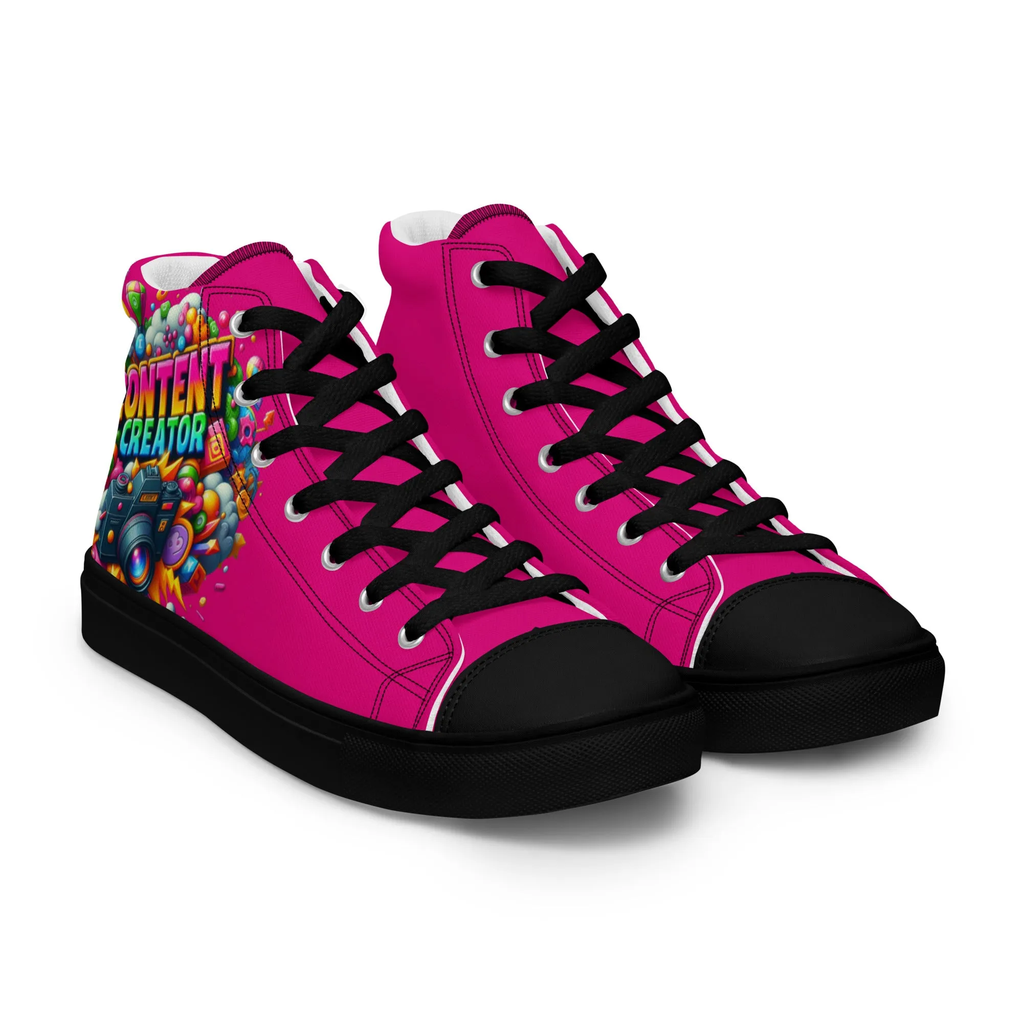 Airfros And Babyhairs Content Creator Hightop Canvas Shoes