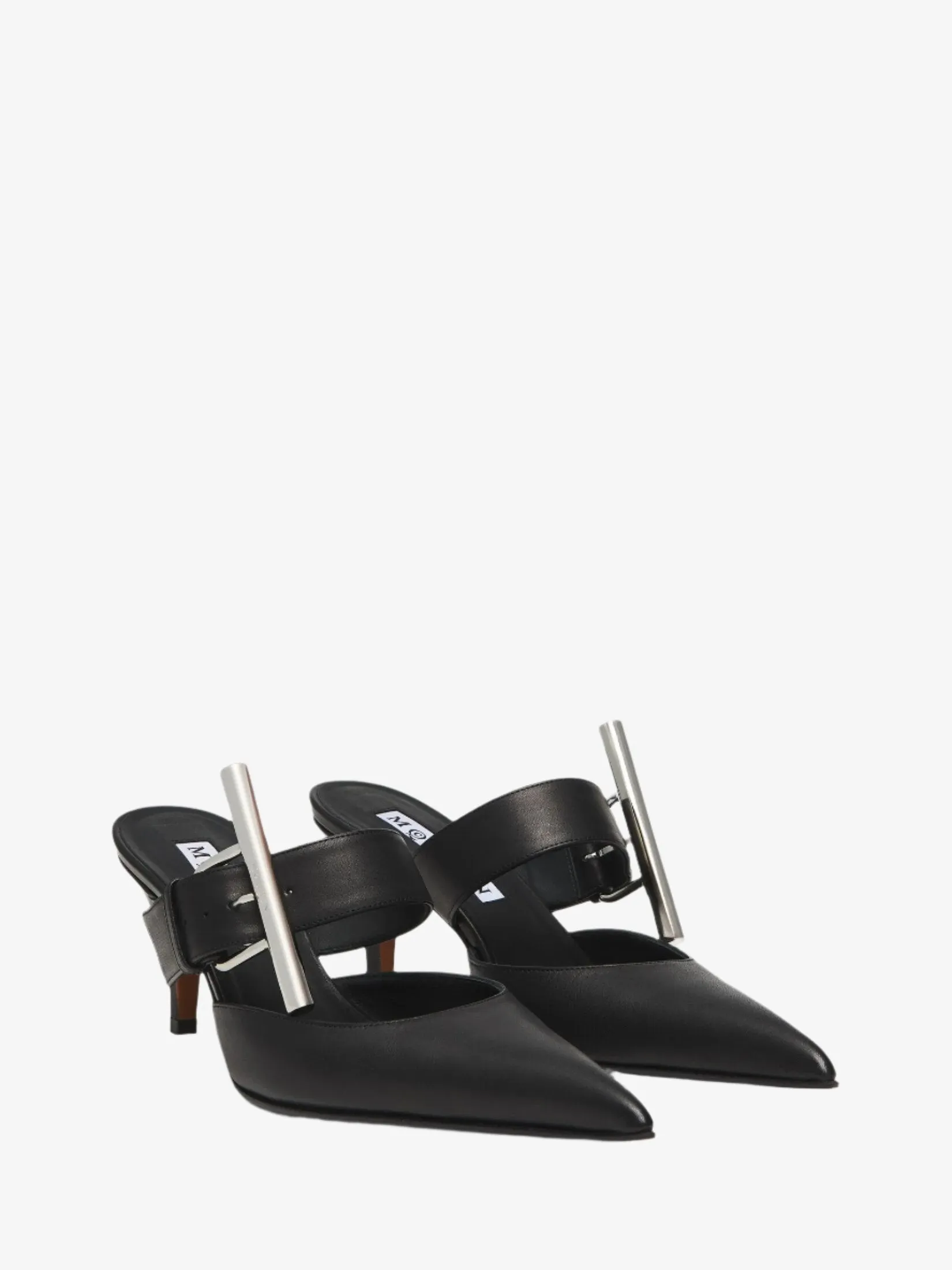 Alexander McQueen Leather Francisco Birdee Mule in Black