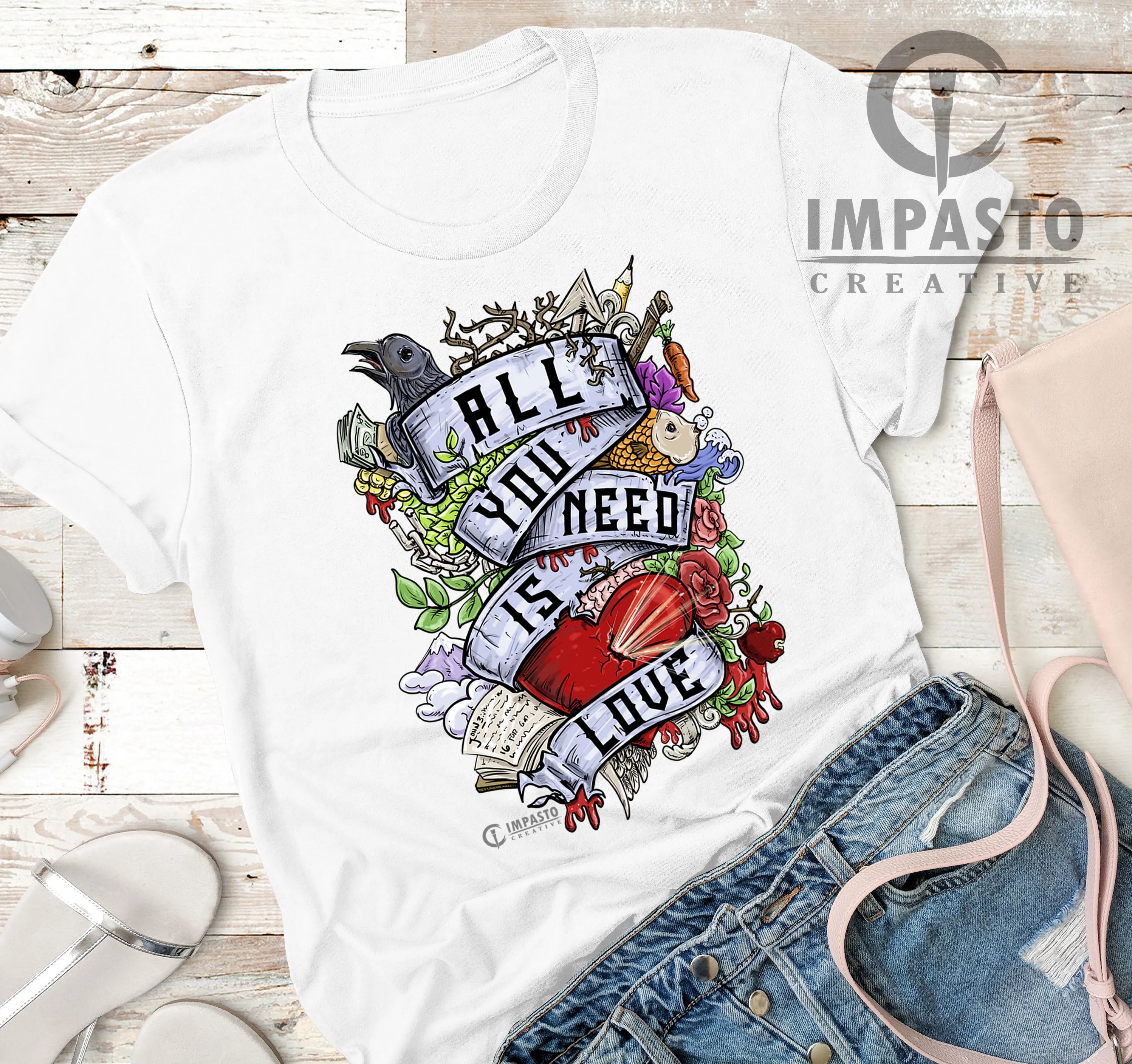 All You Need Is Love graphic t shirt