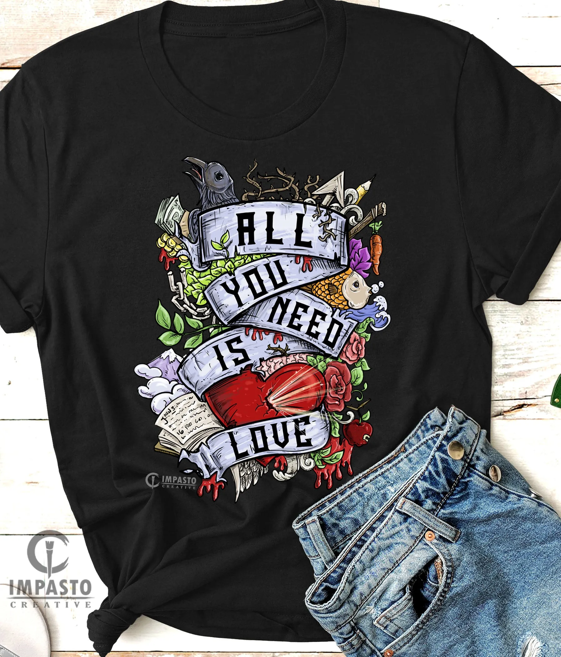 All You Need Is Love graphic t shirt