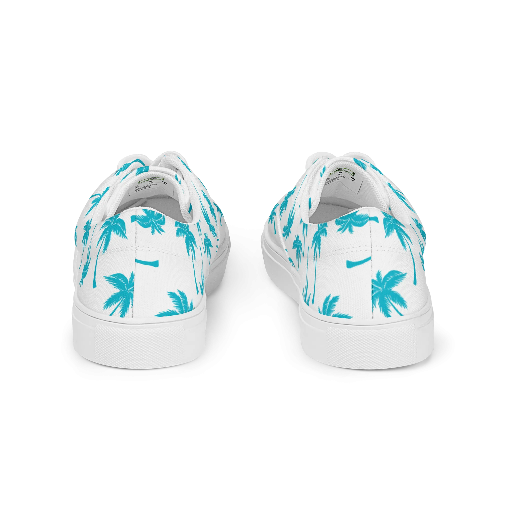 Aloha Tribe Womens Palmtree White Canvas Shoes