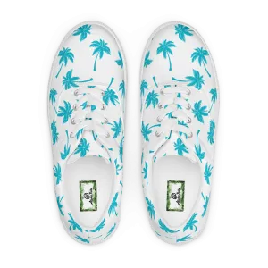 Aloha Tribe Womens Palmtree White Canvas Shoes