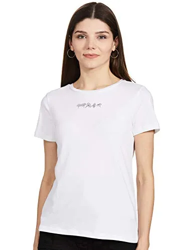 Amazon Brand - Eden & Ivy Women's Regular Work Utility T-Shirt (Pack of 2) (PAG101B_White & Black2 XXL)