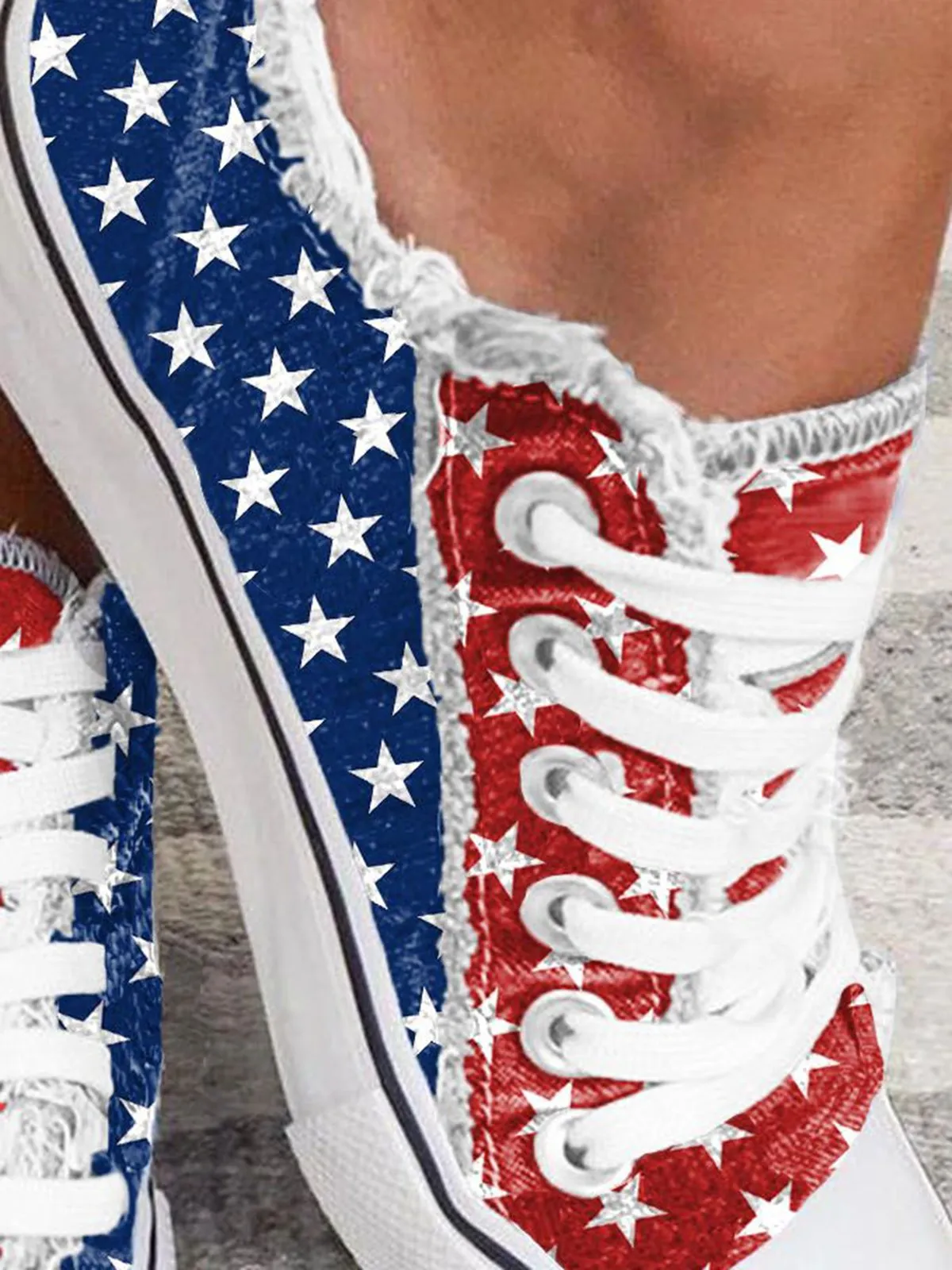 American Independence Day Flag Commemorative Canvas Shoes