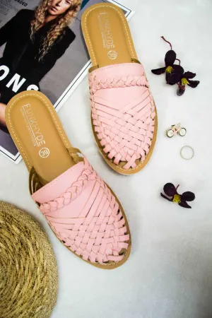 Amurra Baby Pink Huarache Mules