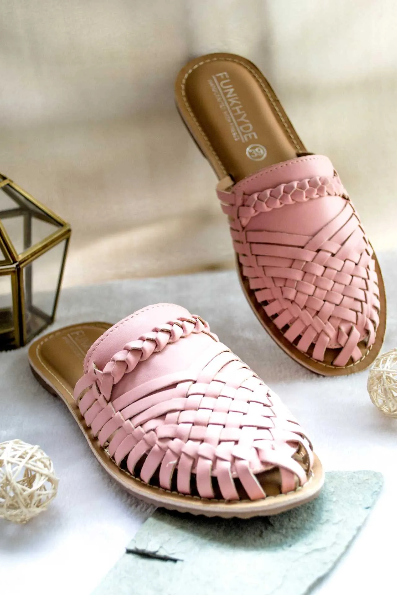 Amurra Baby Pink Huarache Mules