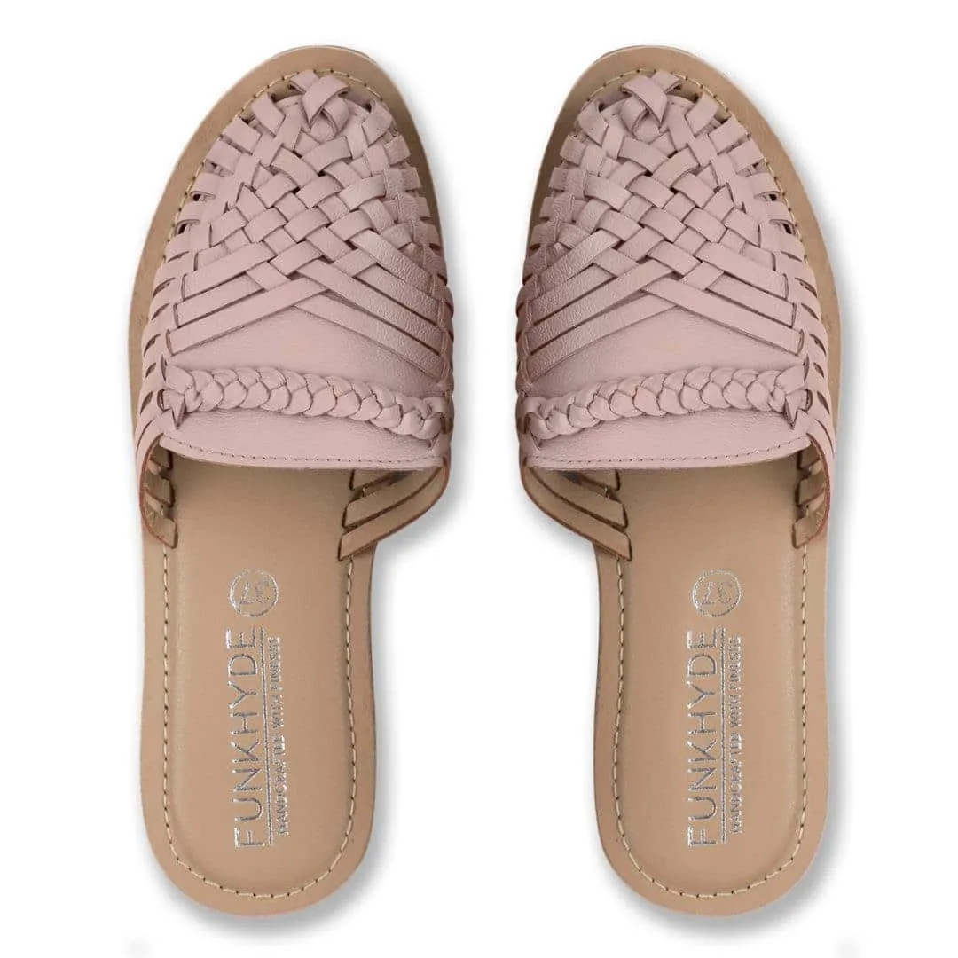Amurra Baby Pink Huarache Mules