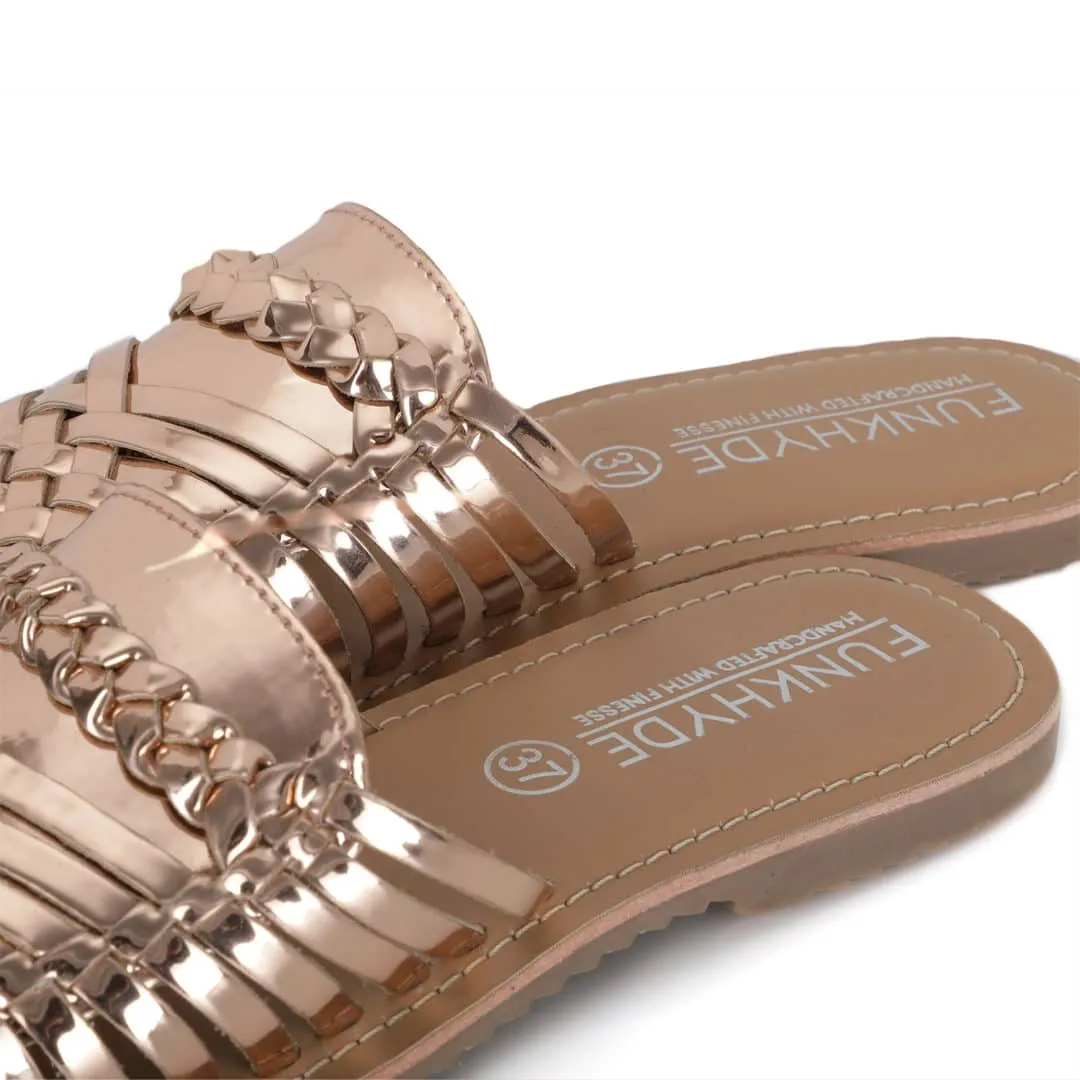 Amurra Rose Gold Huarache Mules