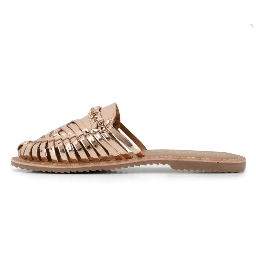 Amurra Rose Gold Huarache Mules